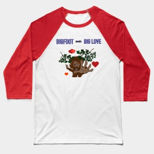 Bigfoot/ Yeti/ Sasquatch Valentine's Day Baseball T-Shirt
